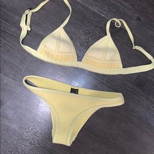 yellow triangl bikini